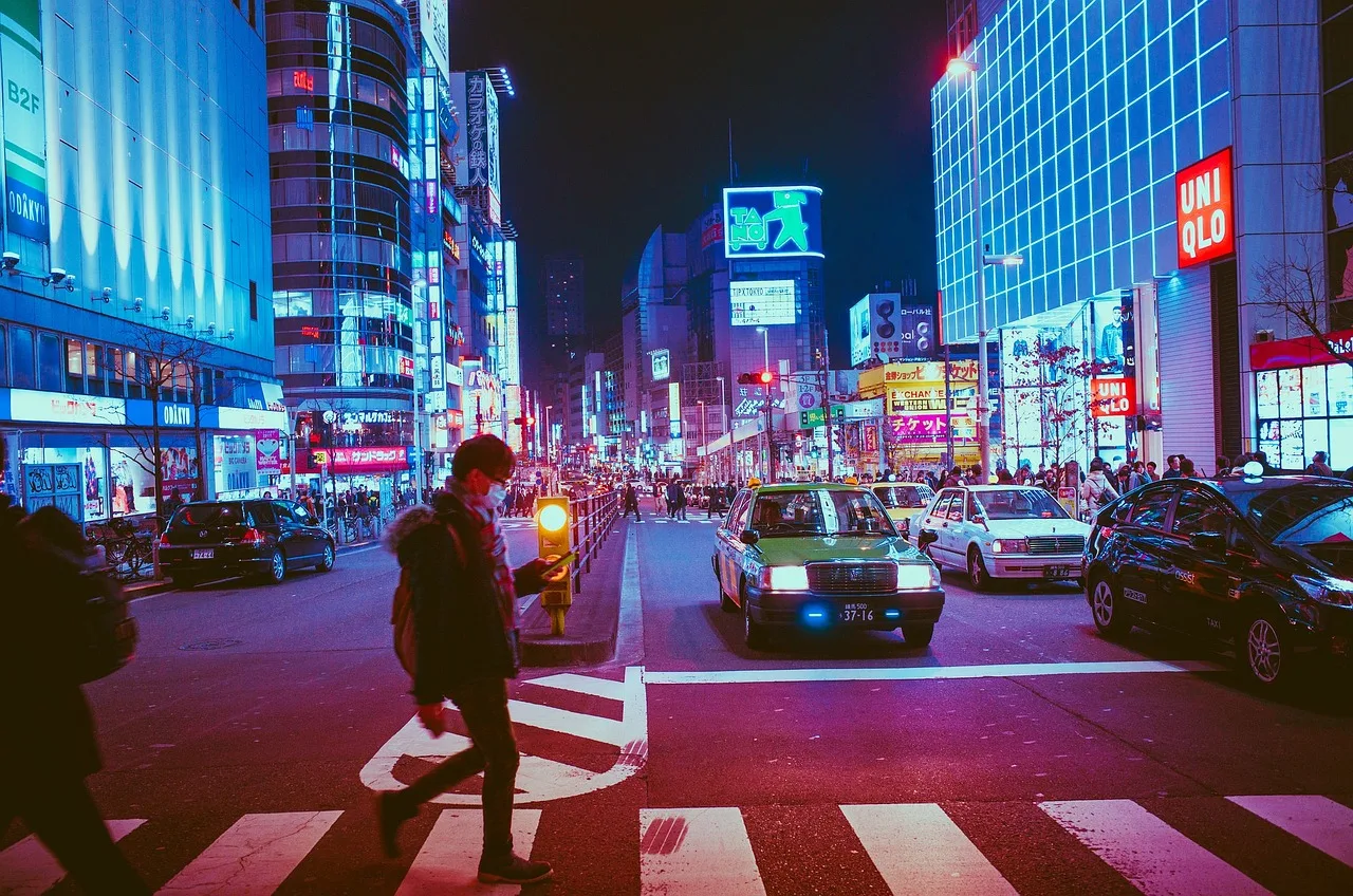 japan, osaka, pedestrians, crossing, pedestrian crossing, traffic, streets, city streets, illuminated, city lights, shopping district, buildings, night, asia, landmark, travel, japanese, architecture, culture, city, outdoors, street markets, glow, advertising, urban, pedestrian, shops, street, neon, lights, street photography, night photography, japan, japan, japan, japan, japan, city